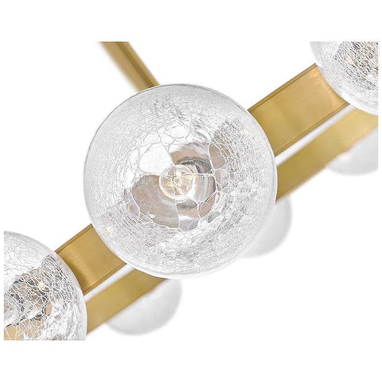Image 5 Fredrick Ramond Coco 32" Lacquered Brass and Glass Ring Chandelier more views