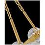 6_Fredrick Ramond Coco 32" Lacquered Brass and Glass Ring Chandelier more views
