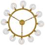 7_Fredrick Ramond Coco 32" Lacquered Brass and Glass Ring Chandelier more views