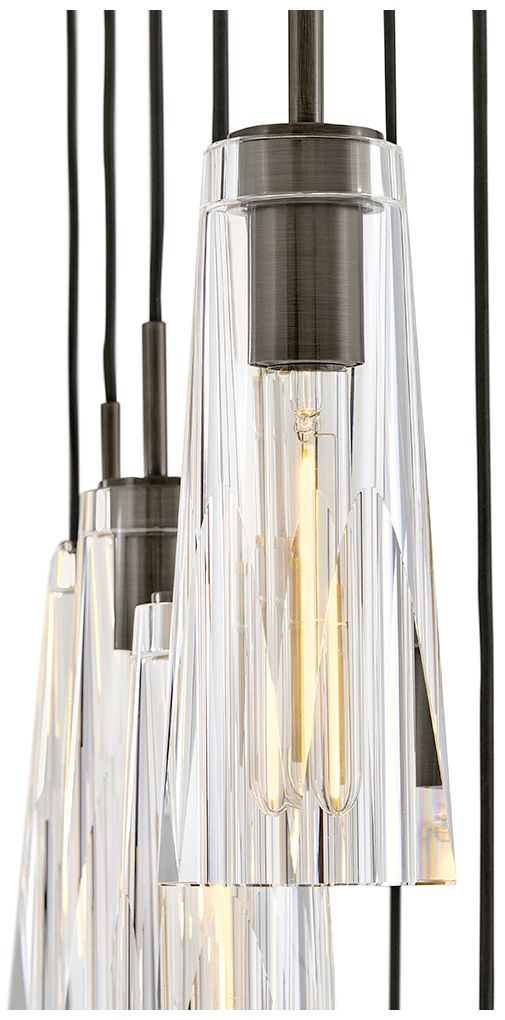 Image 3 Fredrick Ramond Cosette Medium 13 Light Linear Chandelier 46" Black Oxide more views