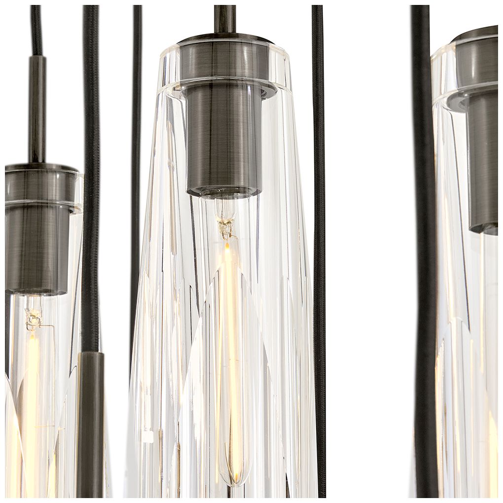 Image 4 Fredrick Ramond Cosette Medium 13 Light Linear Chandelier 46" Black Oxide more views