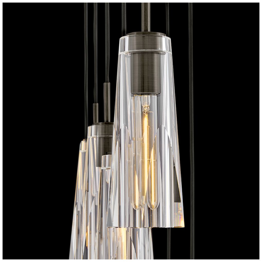 Image 5 Fredrick Ramond Cosette Medium 13 Light Linear Chandelier 46" Black Oxide more views