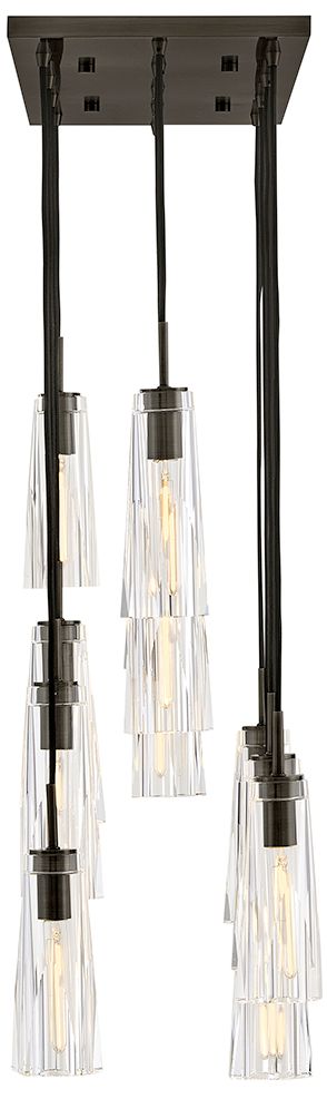 Image 6 Fredrick Ramond Cosette Medium 13 Light Linear Chandelier 46" Black Oxide more views