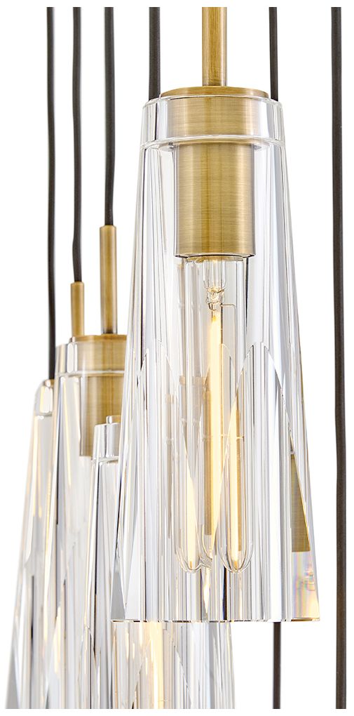 Image 3 Fredrick Ramond Cosette Medium 13 Light Linear Chandelier 46" Heritage Bras more views