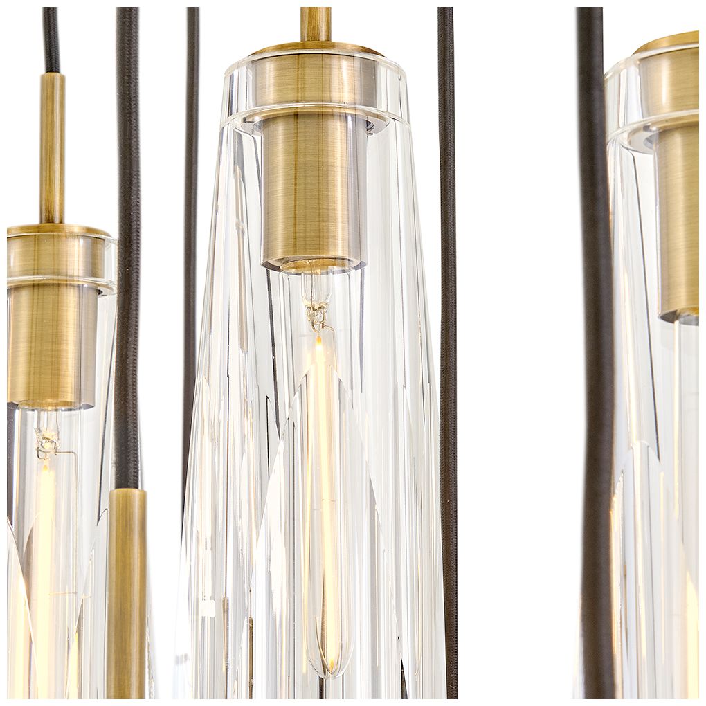 Image 4 Fredrick Ramond Cosette Medium 13 Light Linear Chandelier 46" Heritage Bras more views