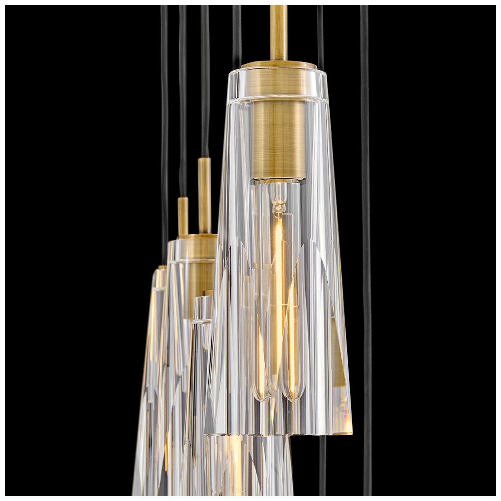 Image 5 Fredrick Ramond Cosette Medium 13 Light Linear Chandelier 46" Heritage Bras more views