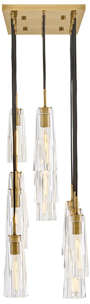 Image 6 Fredrick Ramond Cosette Medium 13 Light Linear Chandelier 46" Heritage Bras more views