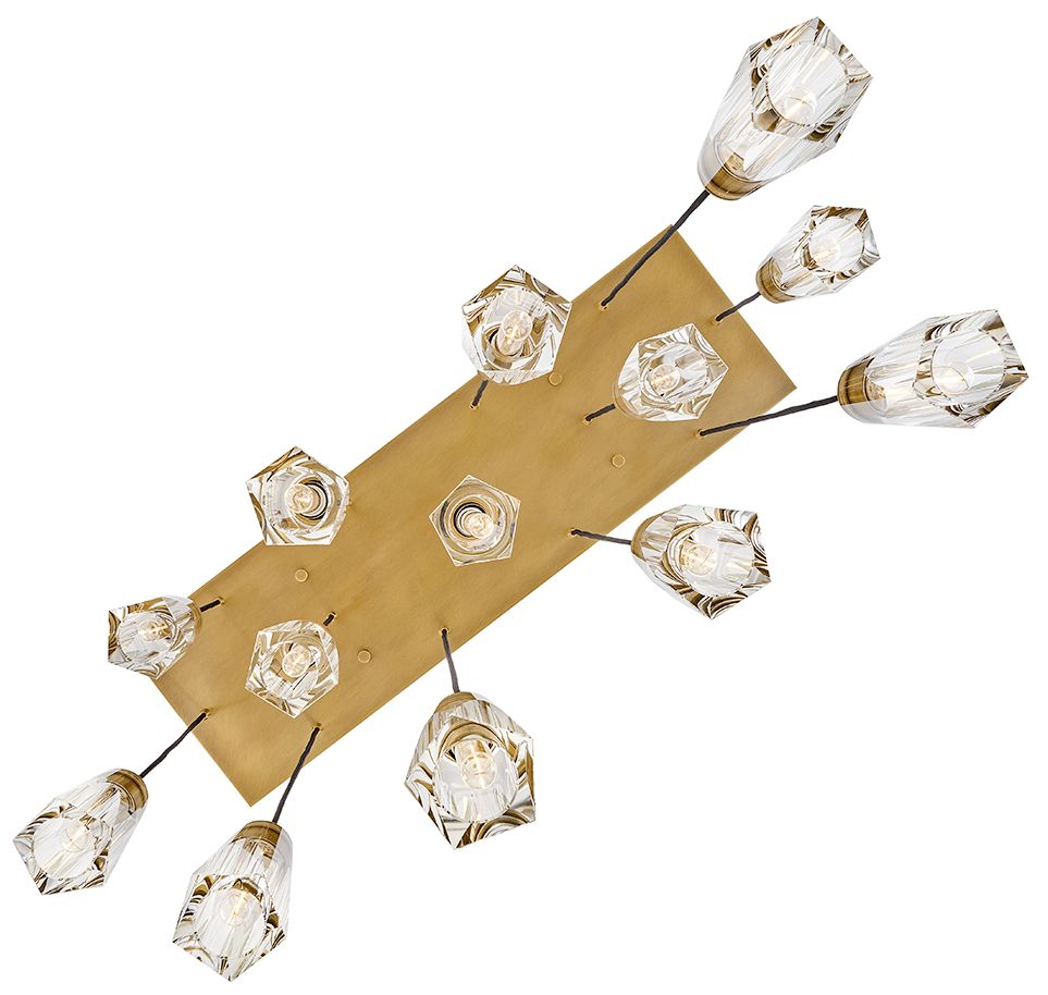 Image 7 Fredrick Ramond Cosette Medium 13 Light Linear Chandelier 46" Heritage Bras more views
