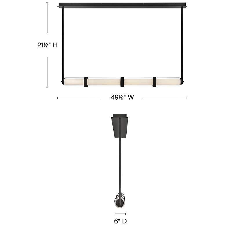 Image 3 Fredrick Ramond Cy 49 1/2" Wide Black LED Linear Pendant more views
