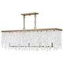 1_Fredrick Ramond Dune 48"W Burnished Gold Linear Chandelier