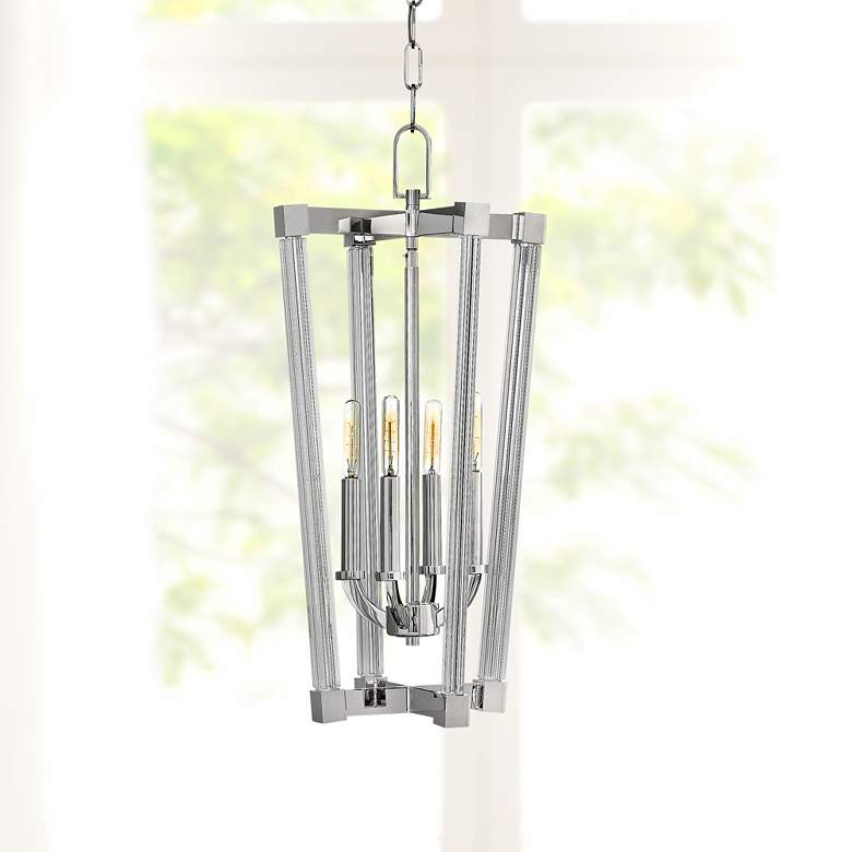 Image 1 Fredrick Ramond Empire 13"W Polished Nickel Pendant Light