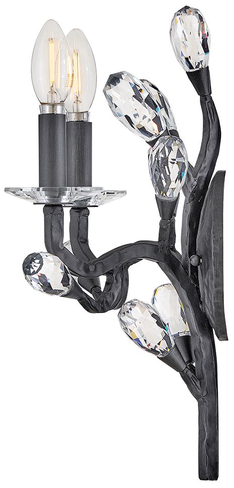 Image 5 Fredrick Ramond Eve Medium Two Light Sconce 14.25" Brushed Graphite more views