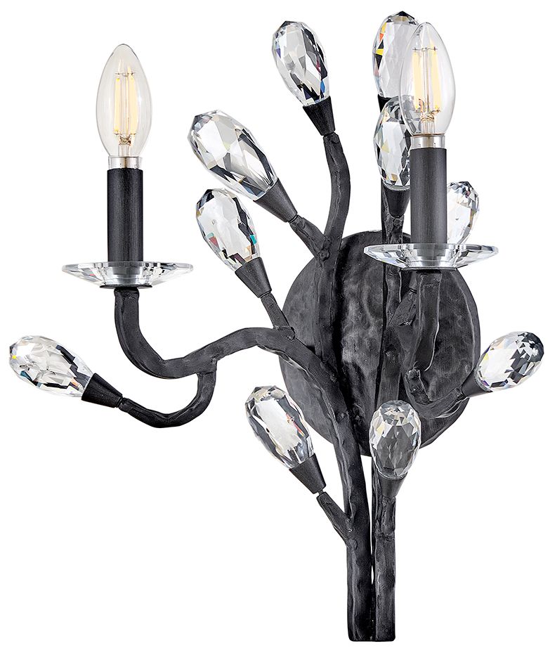 Image 6 Fredrick Ramond Eve Medium Two Light Sconce 14.25" Brushed Graphite more views