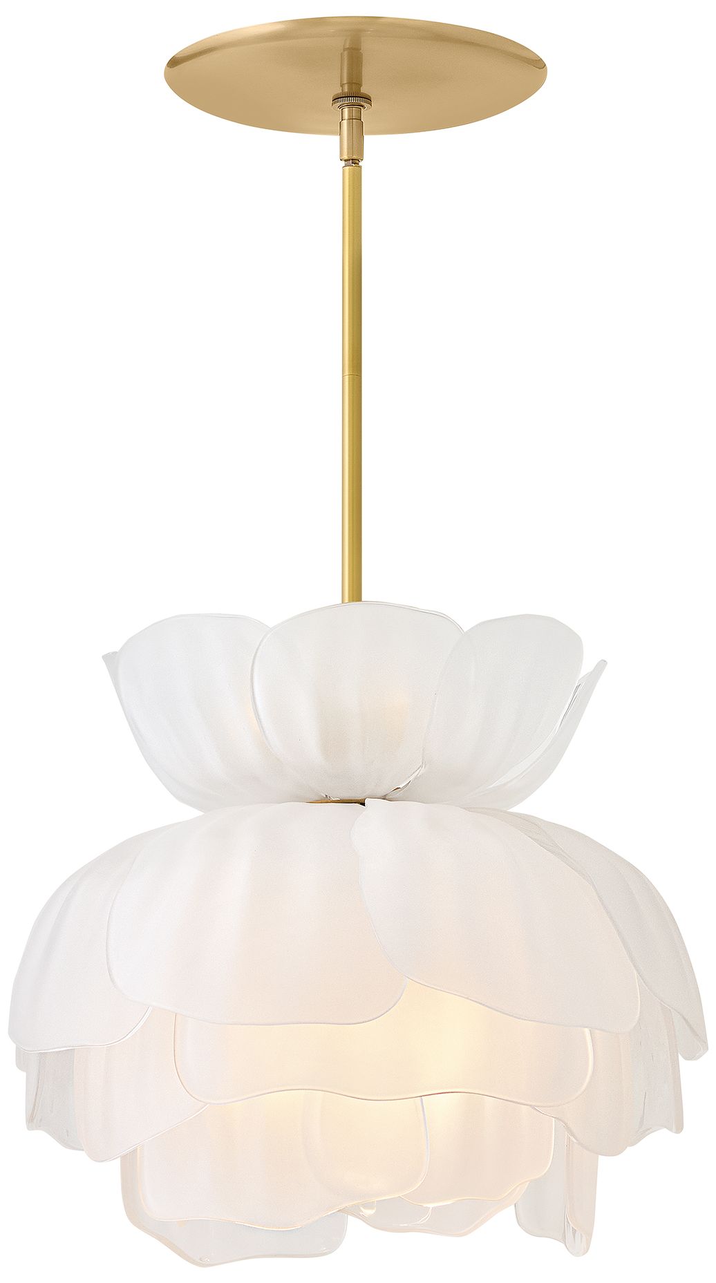 Fredrick Ramond Fantine Small Chandelier 22" Unlacquered Brass