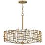 3_Fredrick Ramond Farrah 28" Wide Burnished Gold Modern Drum Chandelier more views