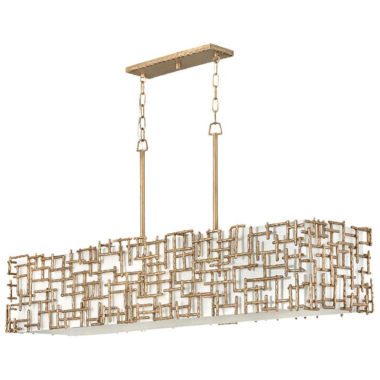 Image 2 Fredrick Ramond Farrah 48 1/4" Modern Gold 8-Light Linear Chandelier