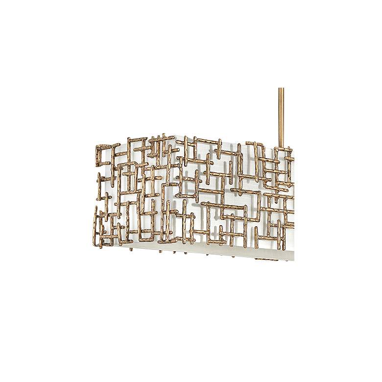 Image 2 Fredrick Ramond Farrah 48 1/4 inch Modern Gold 8-Light Linear Chandelier more views