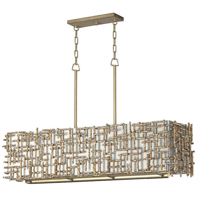 Image 4 Fredrick Ramond Farrah 48 1/4 inch Modern Gold 8-Light Linear Chandelier more views