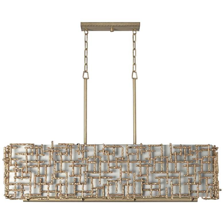 Image 5 Fredrick Ramond Farrah 48 1/4 inch Modern Gold 8-Light Linear Chandelier more views