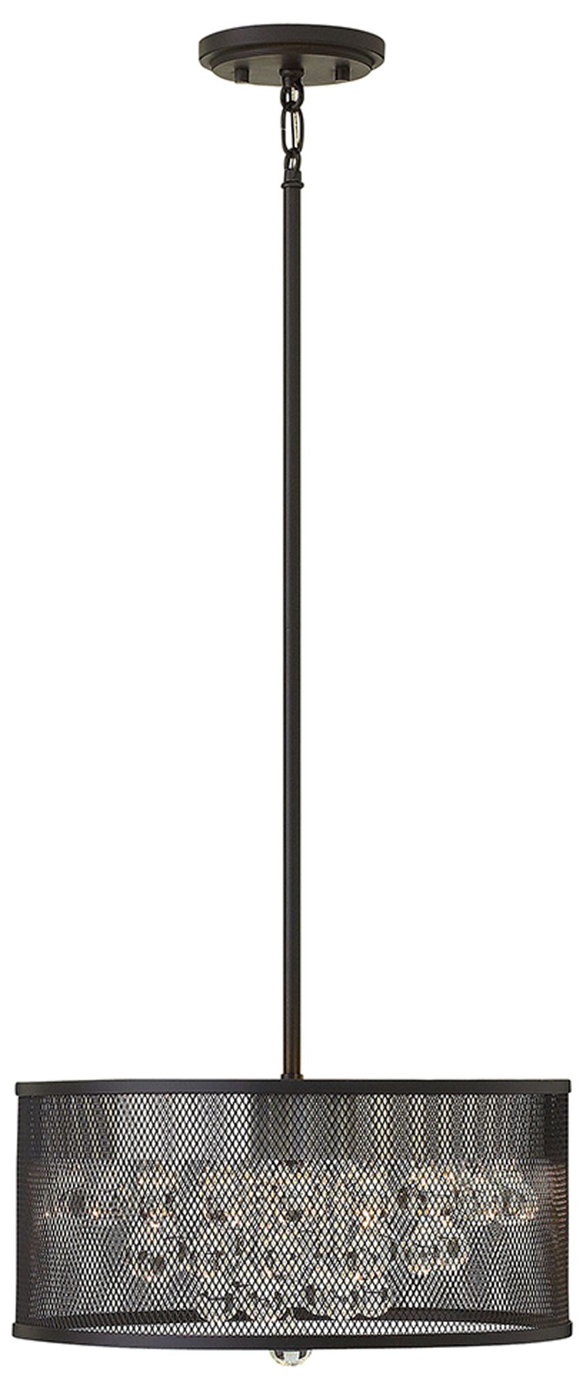 Image Fredrick Ramond Fiona 15" Wide Black Modern Foyer Pendant