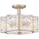Fredrick Ramond Florian 14 1/4" Silver and Pressed Glass Ceiling Light
