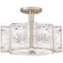 2_Fredrick Ramond Florian 14 1/4" Silver and Pressed Glass Ceiling Light more views