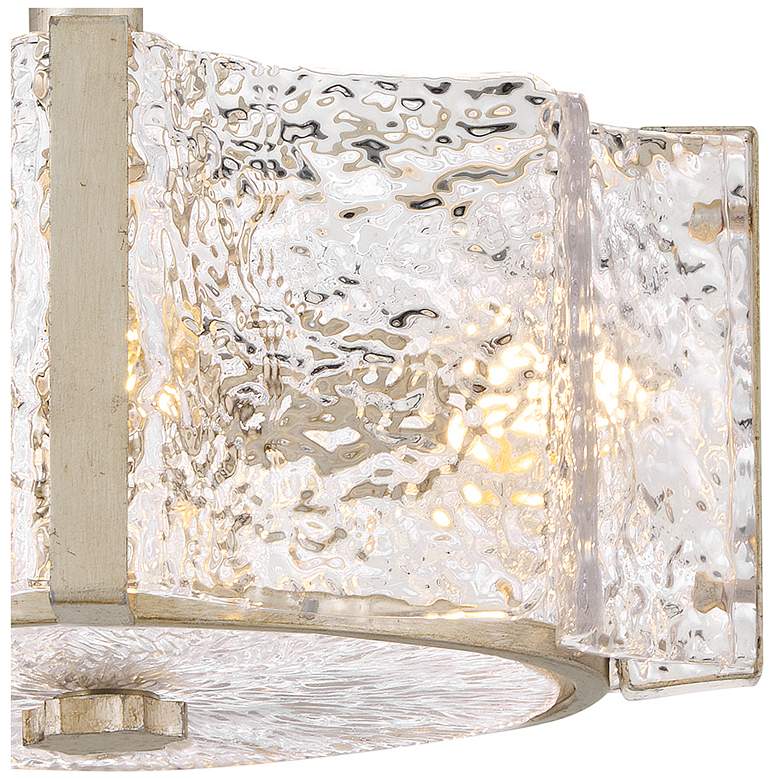 Image 6 Fredrick Ramond Florian 14 1/4" Silver and Pressed Glass Ceiling Light more views