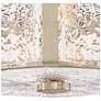 7_Fredrick Ramond Florian 14 1/4" Silver and Pressed Glass Ceiling Light more views