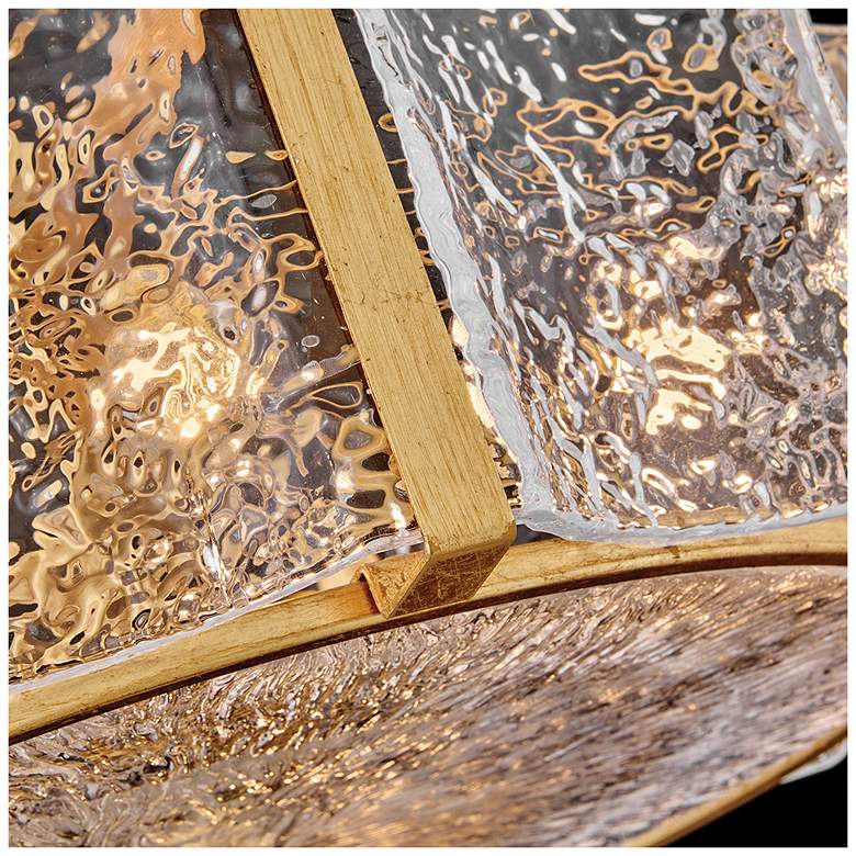 Image 4 Fredrick Ramond Florian 20 1/4" Brass and Pressed Glass Ceiling Light more views