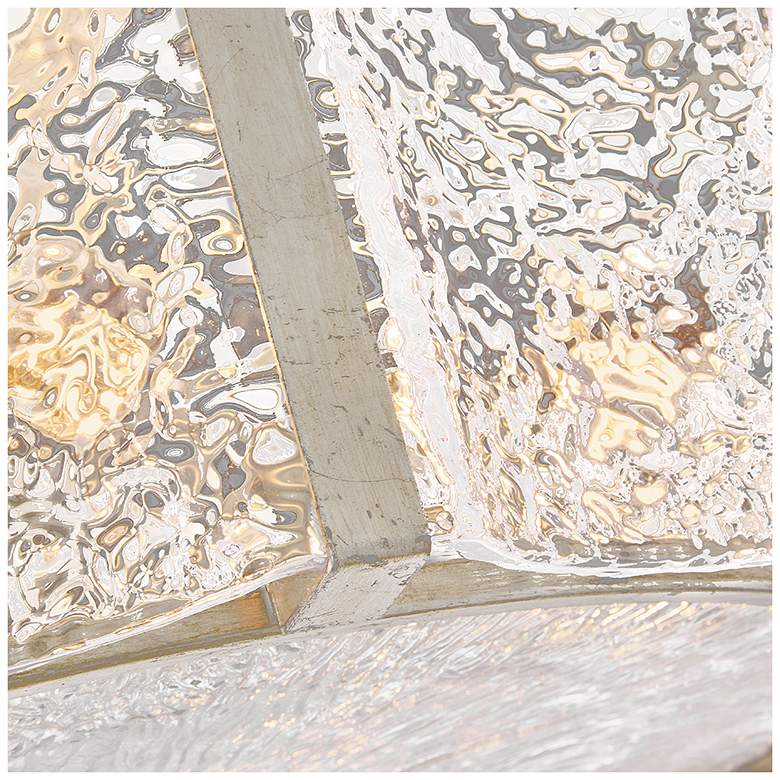 Image 3 Fredrick Ramond Florian 20 1/4" Silver and Pressed Glass Ceiling Light more views