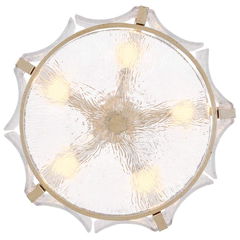 Image 5 Fredrick Ramond Florian 20 1/4" Silver and Pressed Glass Ceiling Light more views