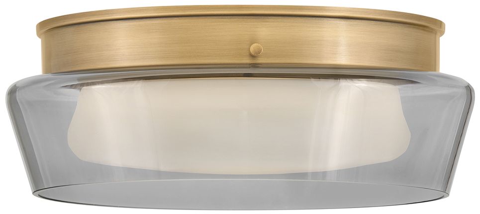 Image Fredrick Ramond Foyer Demi Medium Flush Mount Heritage Brass