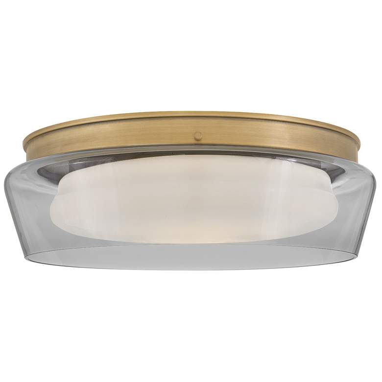 Image 1 Fredrick Ramond Foyer Demi Medium Flush Mount Heritage Brass