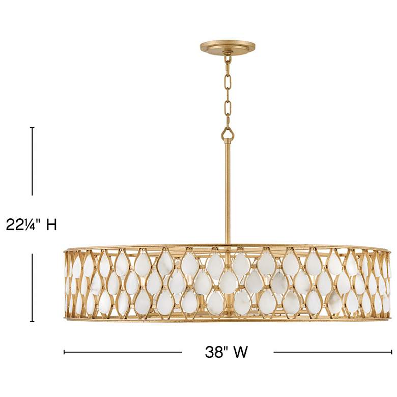 Image 3 Fredrick Ramond Foyer Estie Large Chandelier Piastra Gold more views
