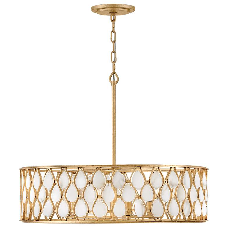 Image 1 Fredrick Ramond Foyer Estie Medium Chandelier Piastra Gold