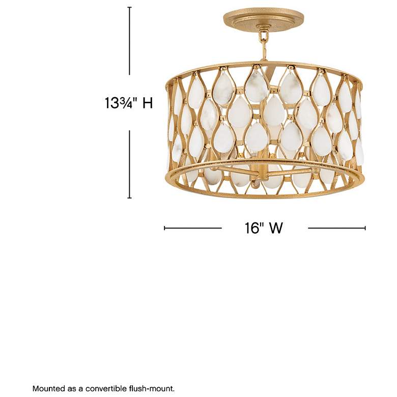 Image 3 Fredrick Ramond Foyer Estie Medium Semi-Flush Mount Piastra Gold more views