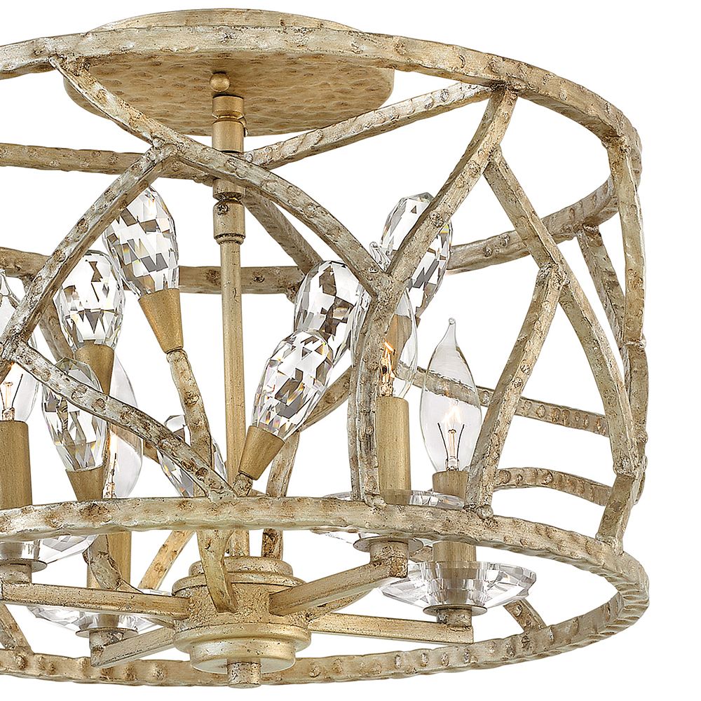 Image 3 Fredrick Ramond Foyer Eve Medium Convertible Flush Mount 16" Champagne Gold more views