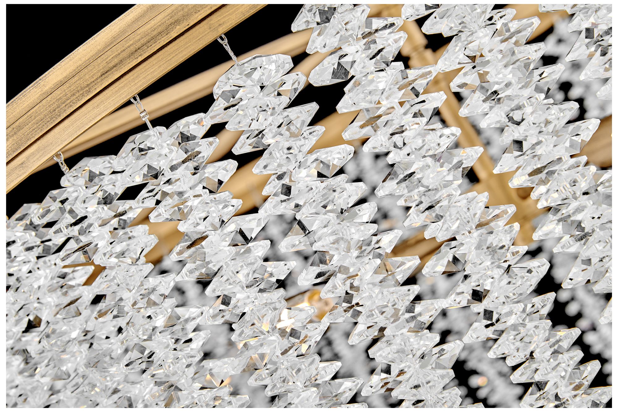 Fredrick Ramond Foyer Rubina Medium Semi-Flush Mount Burnished Gold