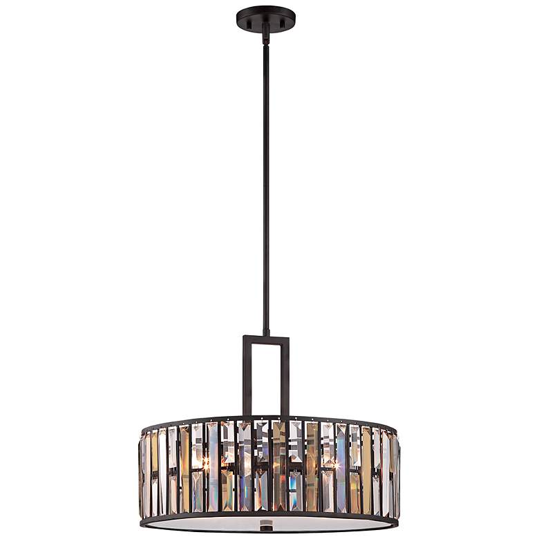 Image 2 Fredrick Ramond Gemma 21 1/4" Wide Bronze Crystal Pendant Light