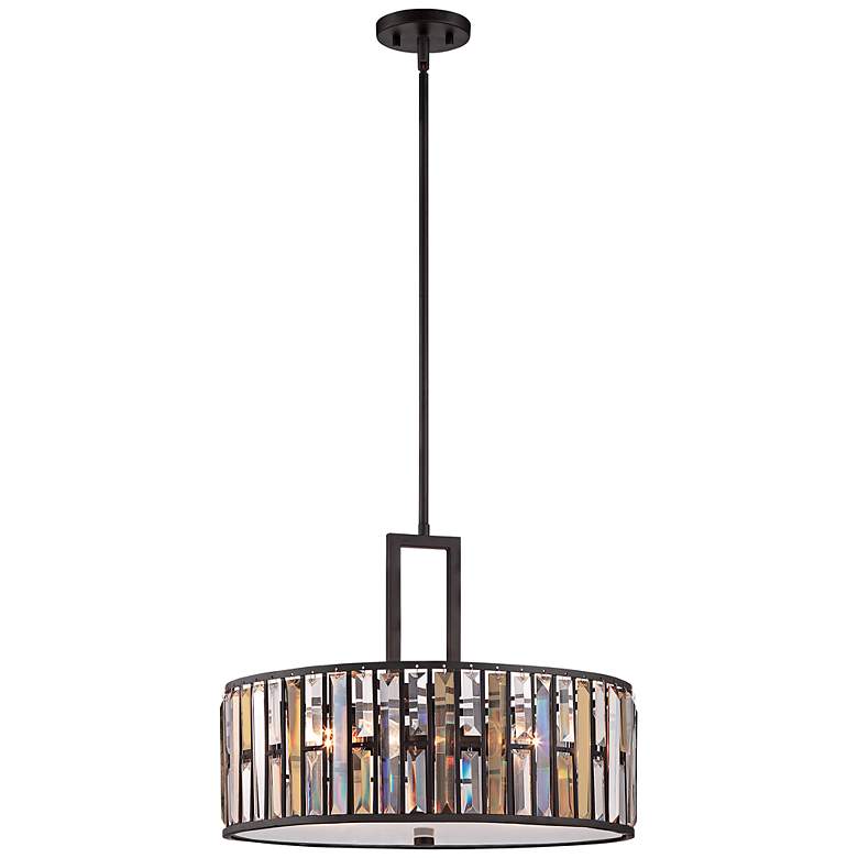 Image 2 Fredrick Ramond Gemma 21 1/4 inch Wide Bronze Crystal Pendant Light