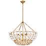 1_Fredrick Ramond Interior Azalea Large Chandelier 36" Distressed Brass