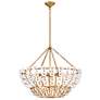 2_Fredrick Ramond Interior Azalea Large Chandelier 36" Distressed Brass more views