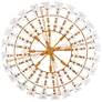 5_Fredrick Ramond Interior Azalea Large Chandelier 36" Distressed Brass more views