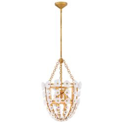 Fredrick Ramond Interior Azalea Large Pendant 16.5" Distressed Brass