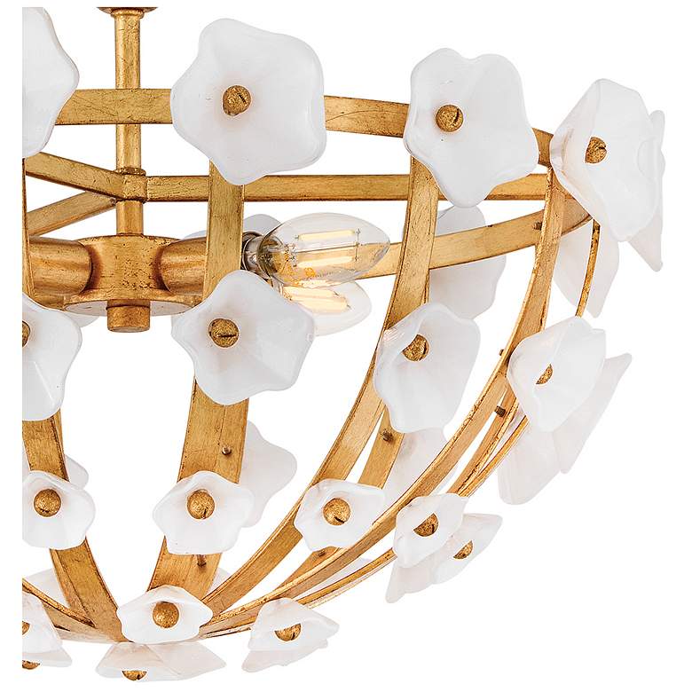 Image 2 Fredrick Ramond Interior Azalea Medium Semi-Flush 20.25" Distressed Br more views