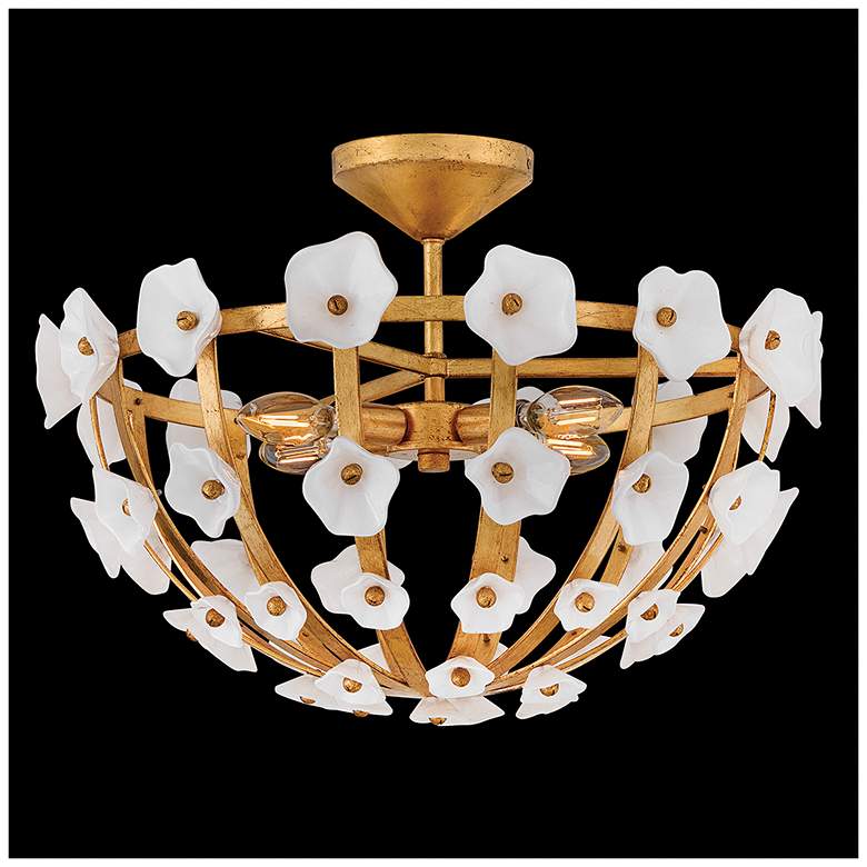 Image 6 Fredrick Ramond Interior Azalea Medium Semi-Flush 20.25" Distressed Br more views
