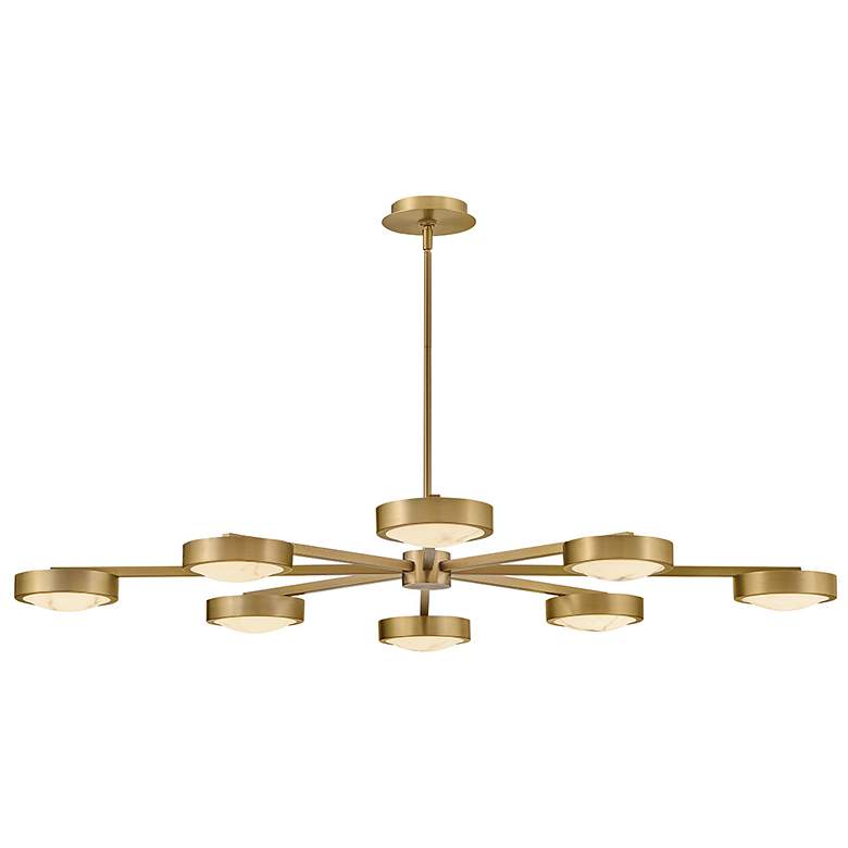 Image 1 Fredrick Ramond Interior Cava Large Convertible Semi Flush 50" Brass