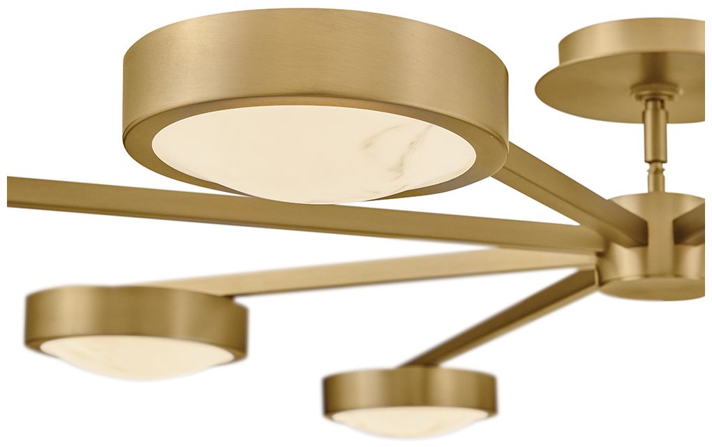Image 3 Fredrick Ramond Interior Cava Large Convertible Semi Flush 50" Brass more views