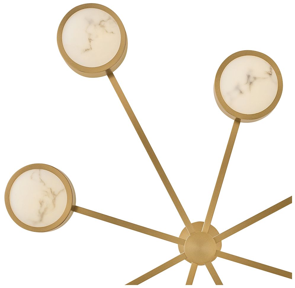 Image 4 Fredrick Ramond Interior Cava Large Convertible Semi Flush 50" Brass more views