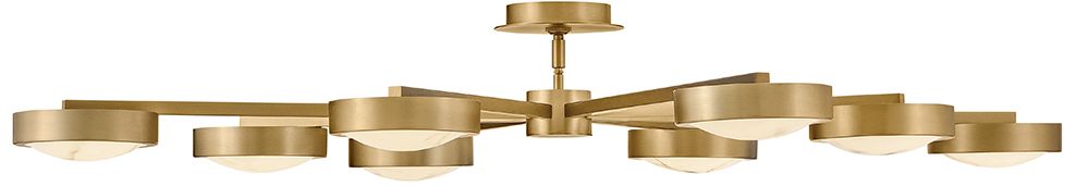 Image 5 Fredrick Ramond Interior Cava Large Convertible Semi Flush 50" Brass more views